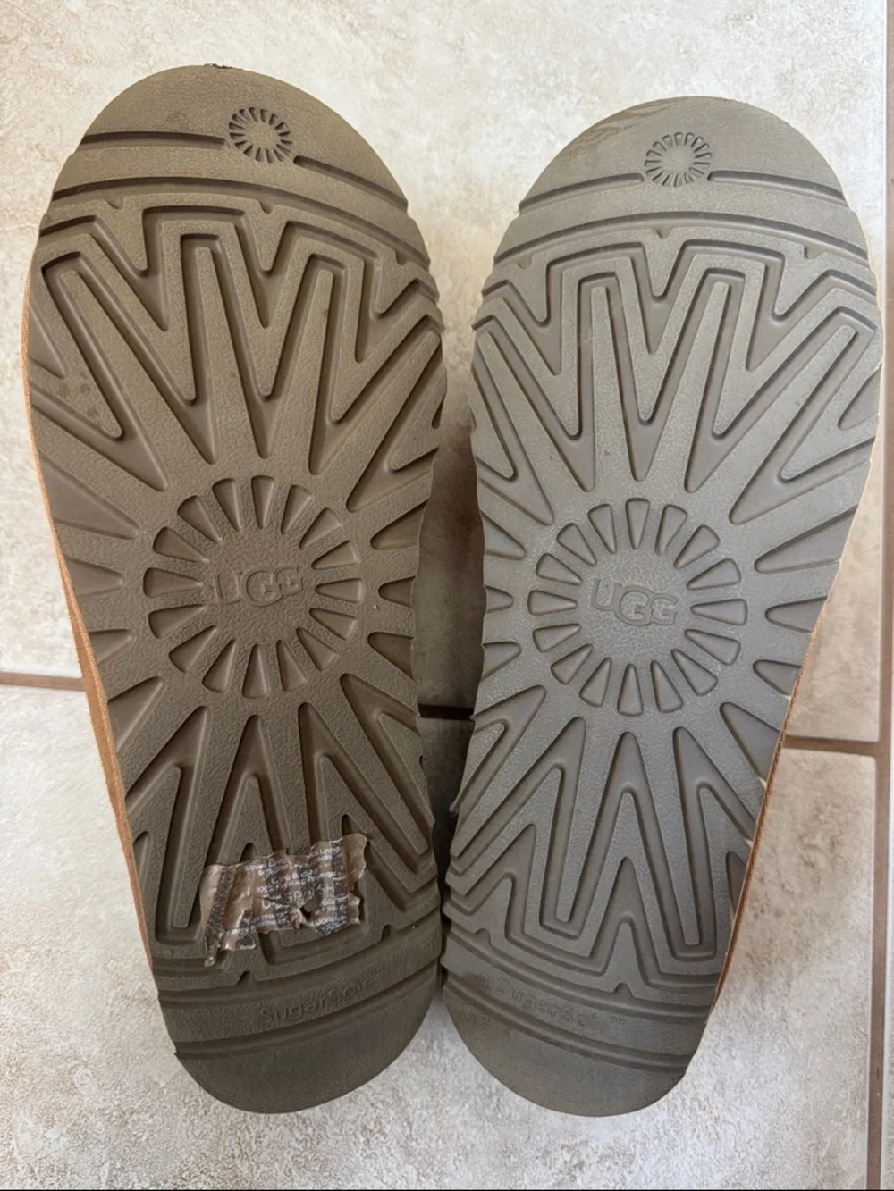 UGG Women’s Chestnut Brown Suede Slip-On Slippers - Picture 4 of 5